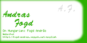 andras fogd business card